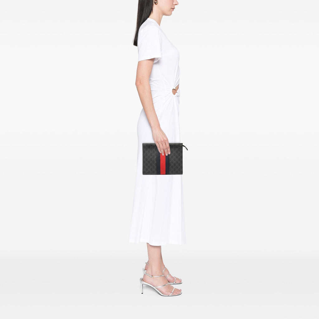 Gucci GG Supreme Web Clutch