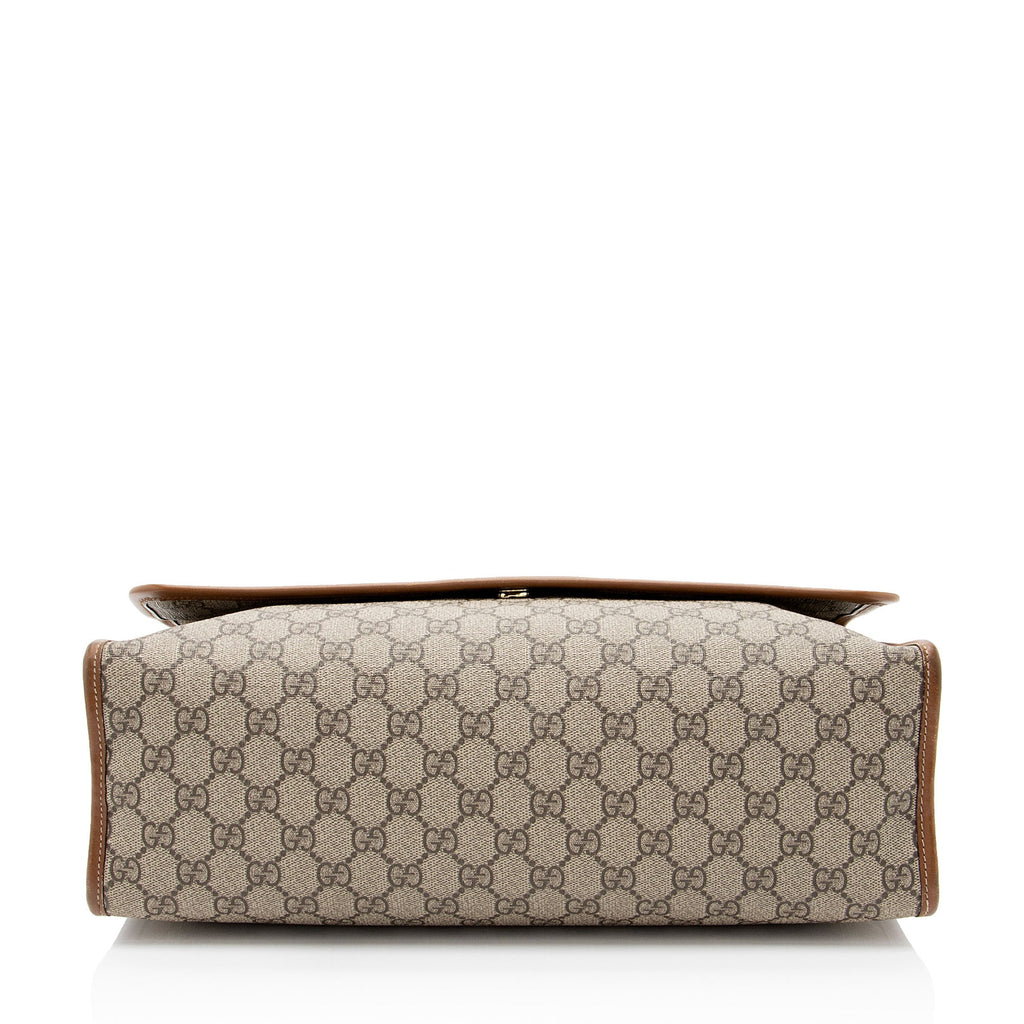 Gucci GG Supreme Web Flap Medium Messenger
