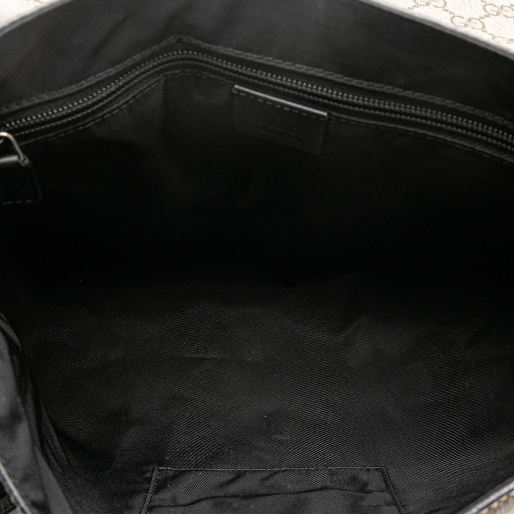 Gucci GG Supreme Web Flap Messenger Bag (SHG-oZ339u)