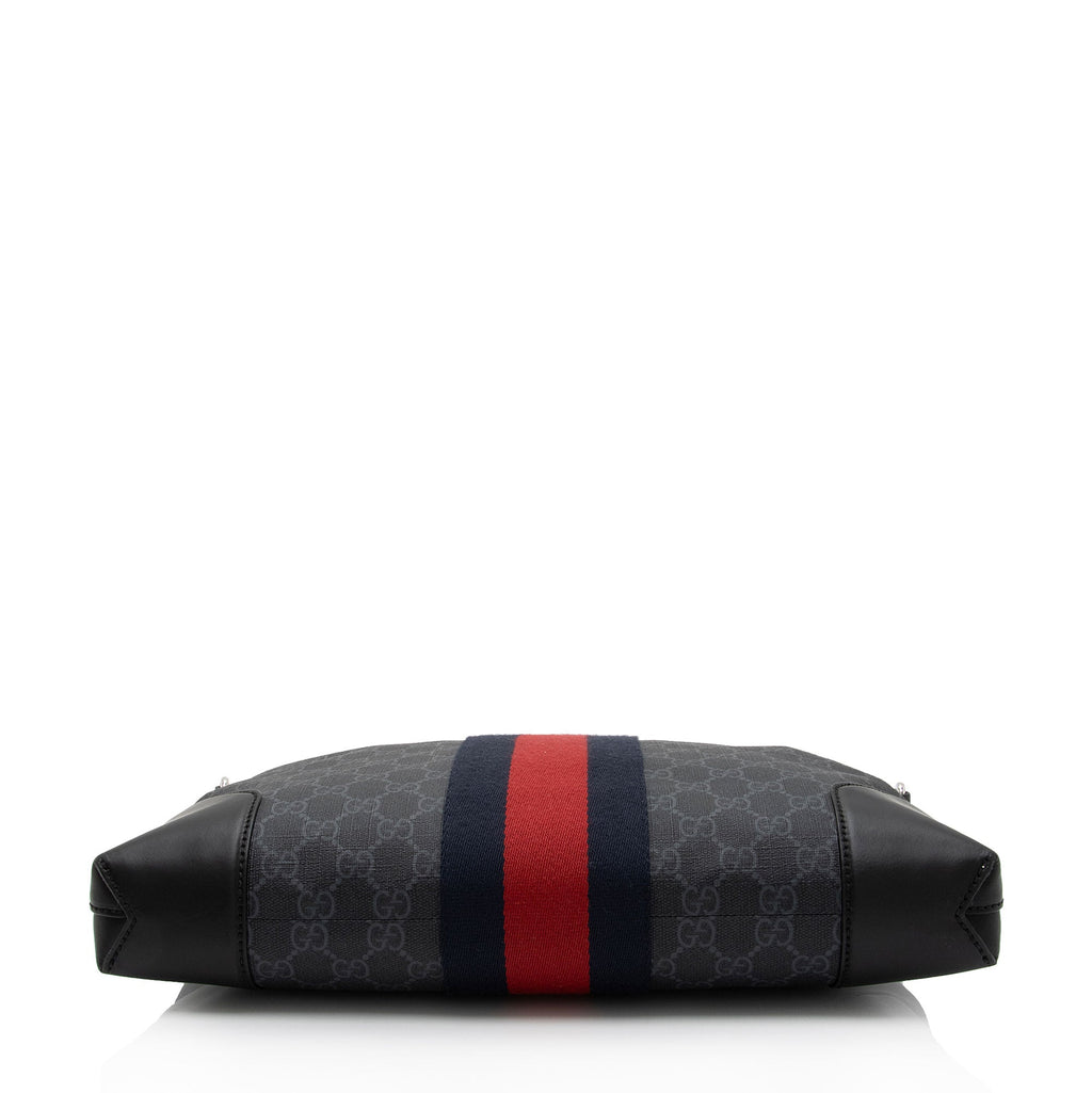 Gucci GG Supreme Web Flat Square Messenger Bag (SHF-3vvT7M)