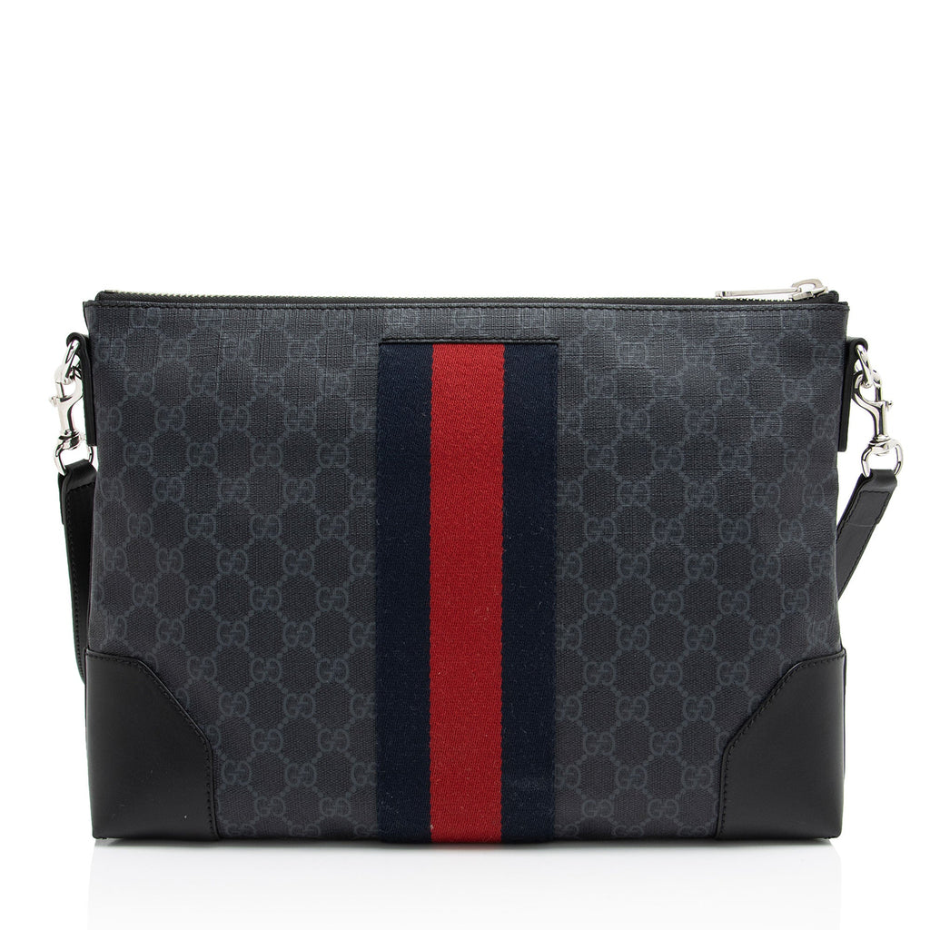 Gucci GG Supreme Web Flat Square Messenger