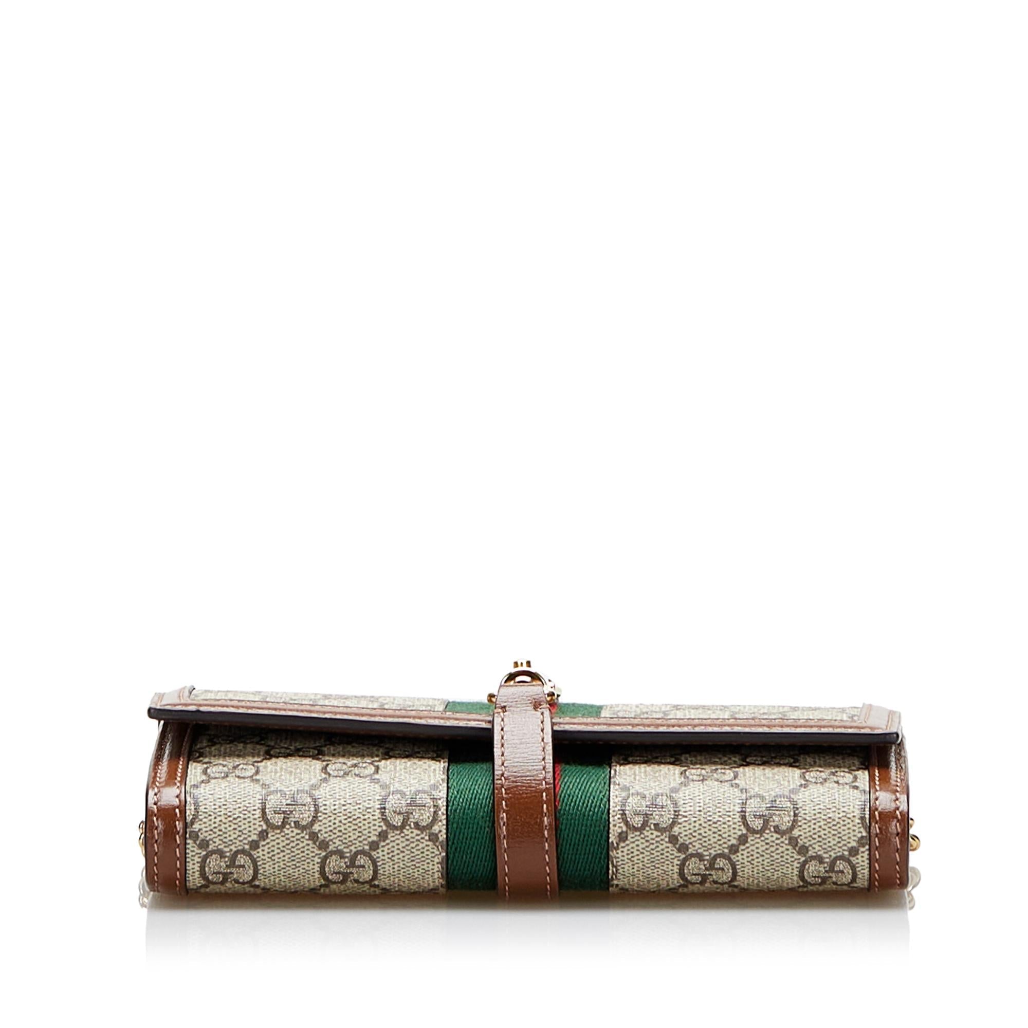 Gucci GG Supreme Web Jackie 1961 Wallet On Chain (SHG-8j7oXh)