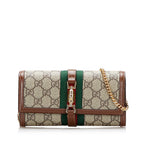 Gucci GG Supreme Web Jackie 1961 Wallet On Chain (SHG-8j7oXh)