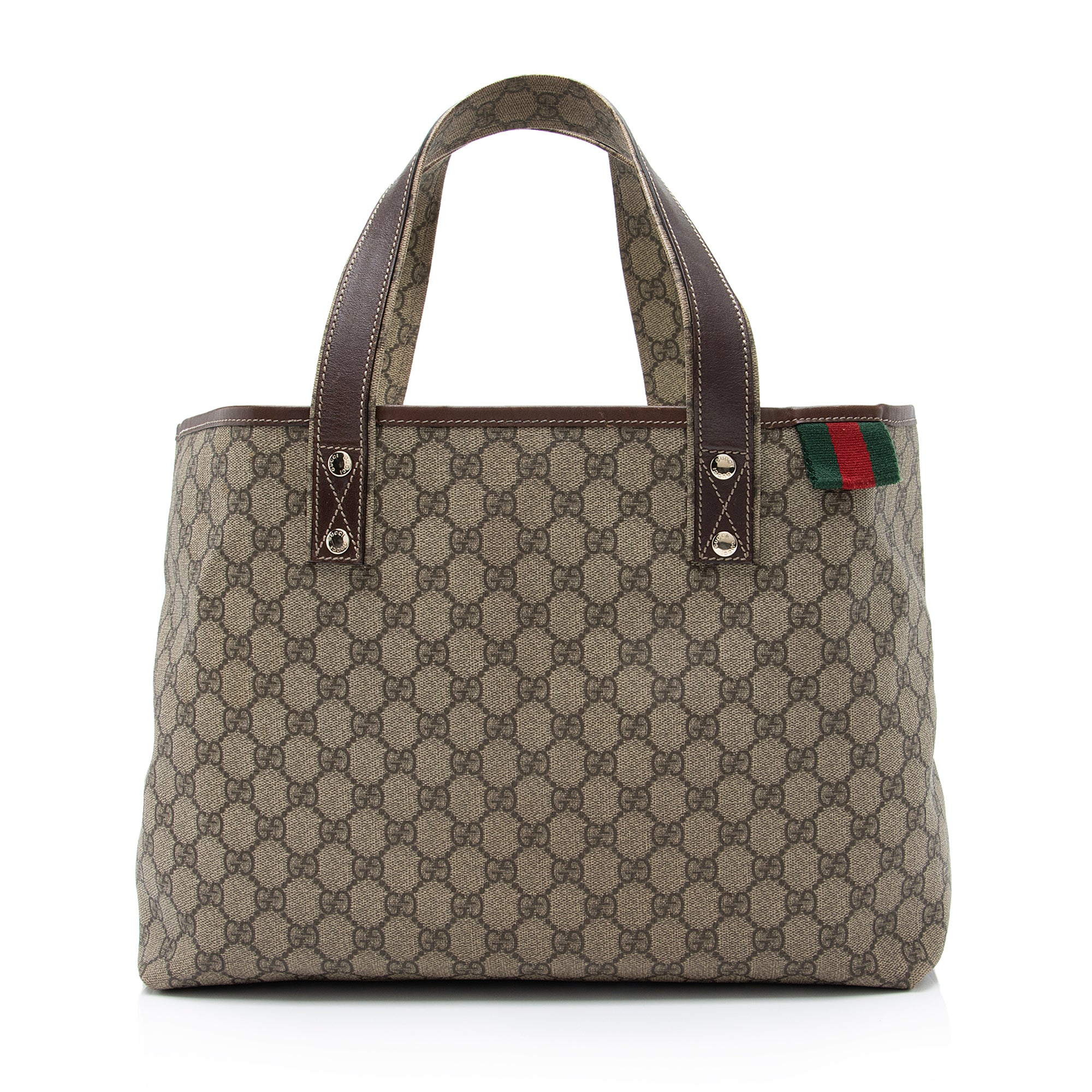 Gucci GG Supreme Web Loop E/W Shopping Tote (SHF-23043)