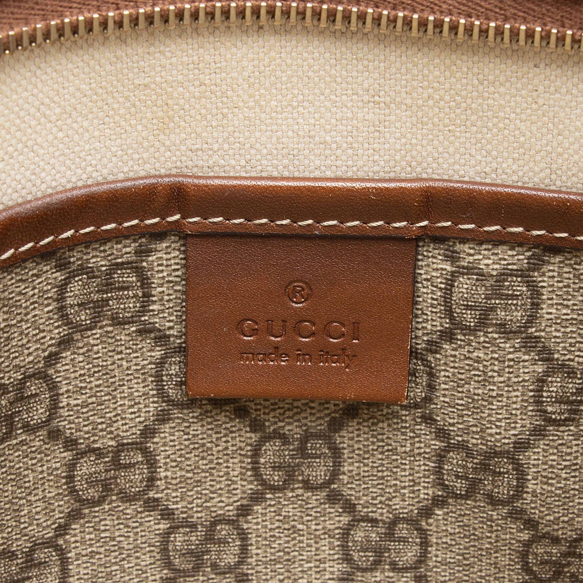 Gucci GG Supreme Web Loop Flat Small Messenger (SHF-2FmbPb)