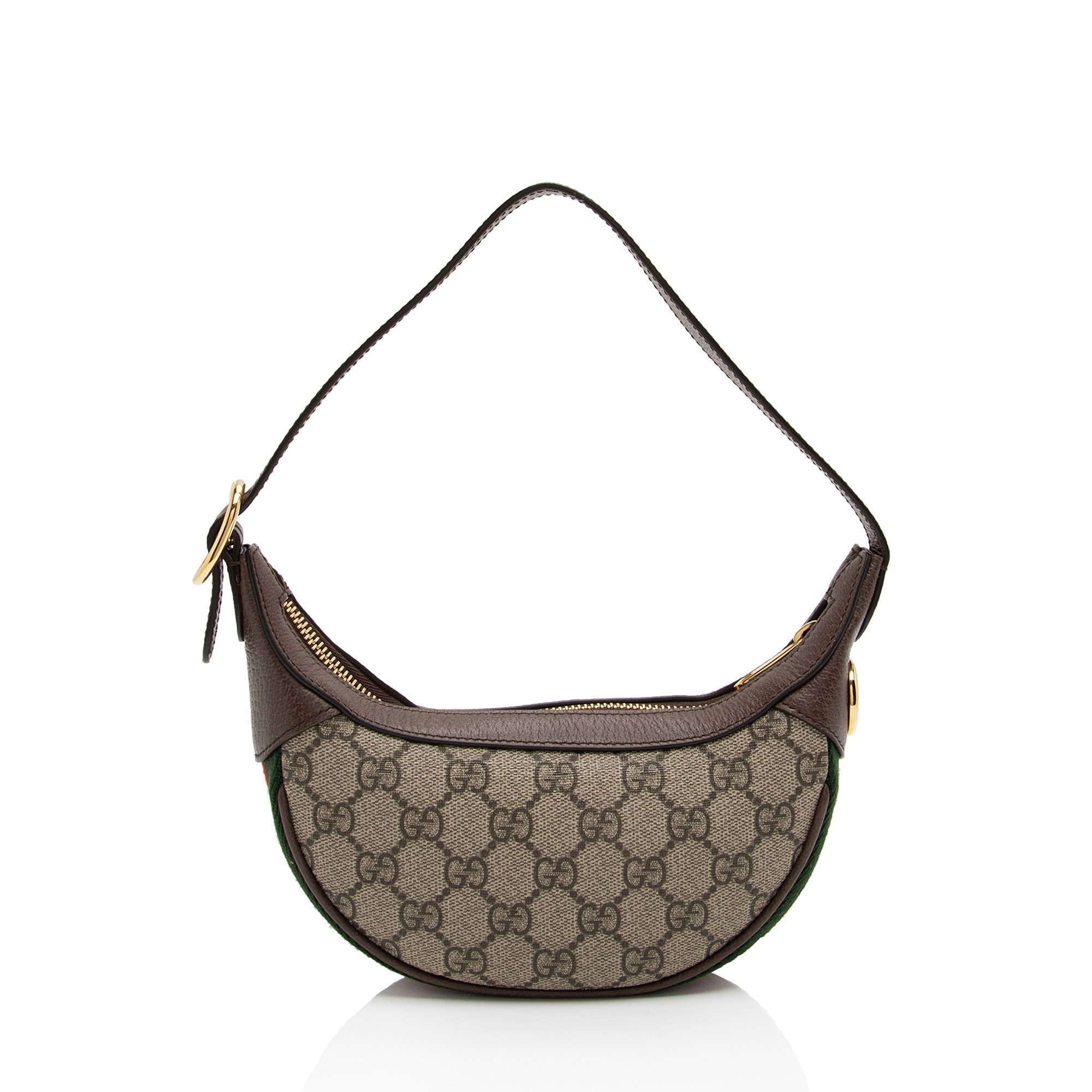 Gucci GG Supreme Web Ophidia Half Moon Mini Hobo (SHF-F30bq3)