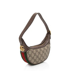 Gucci GG Supreme Web Ophidia Half Moon Mini Hobo (SHF-F30bq3)