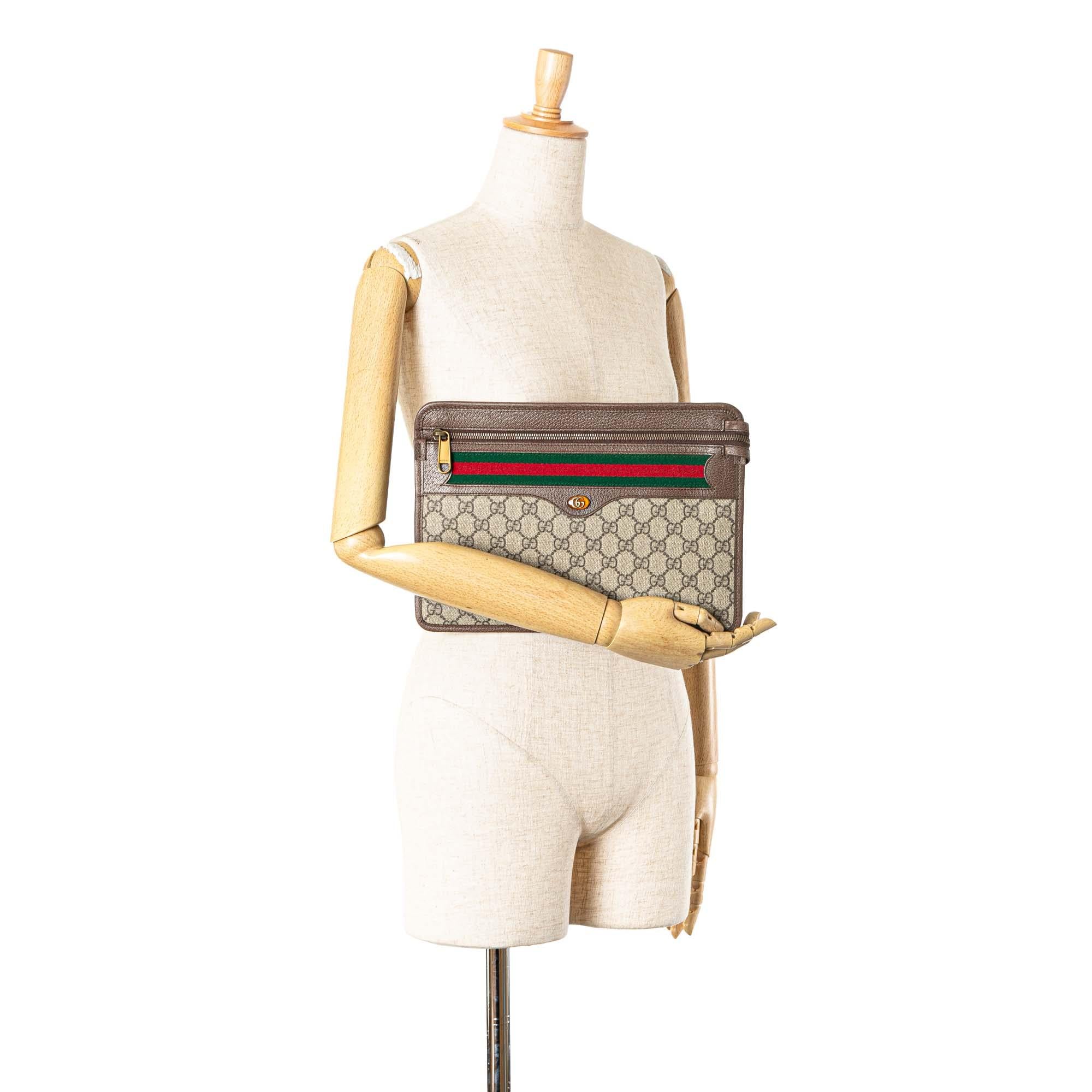 Gucci GG Supreme Web Ophidia Clutch