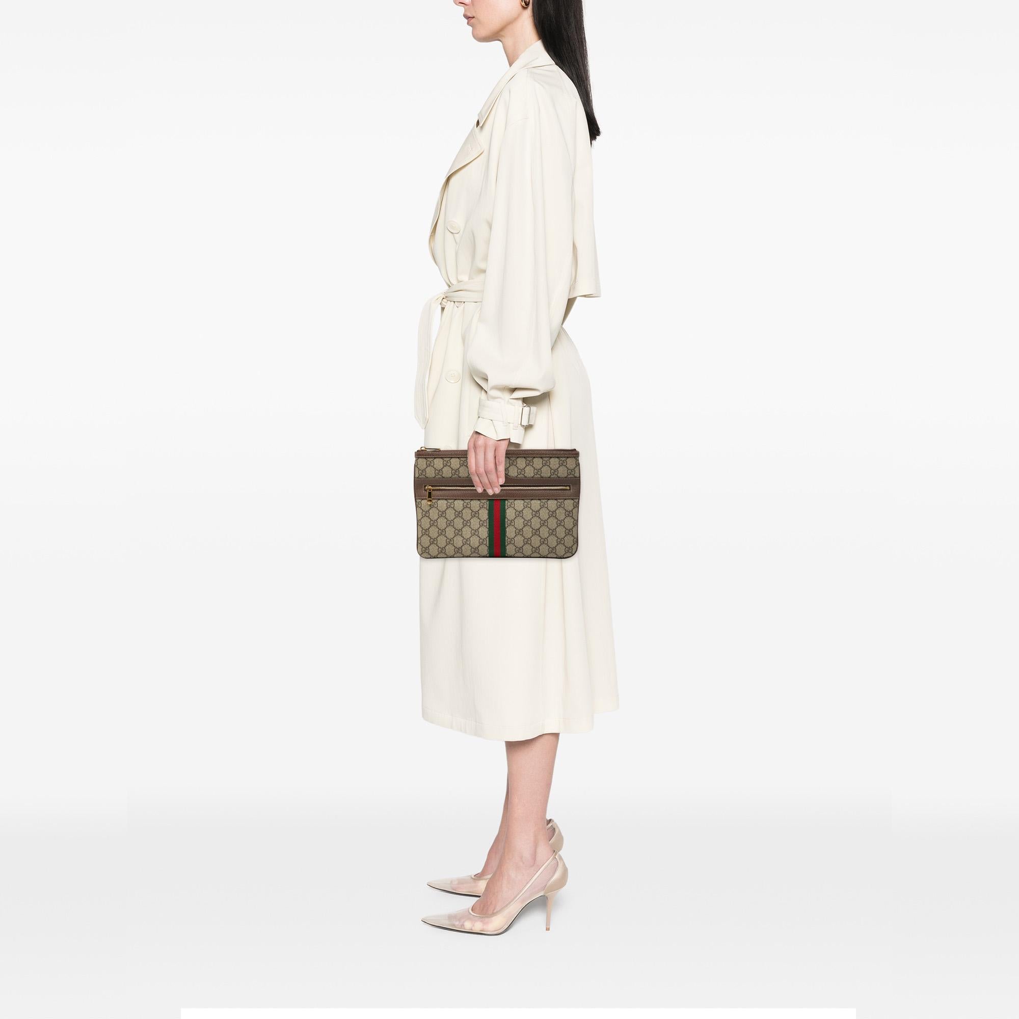 Gucci GG Supreme Web Ophidia Clutch