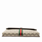 Gucci GG Supreme Web Ophidia Flap Clutch