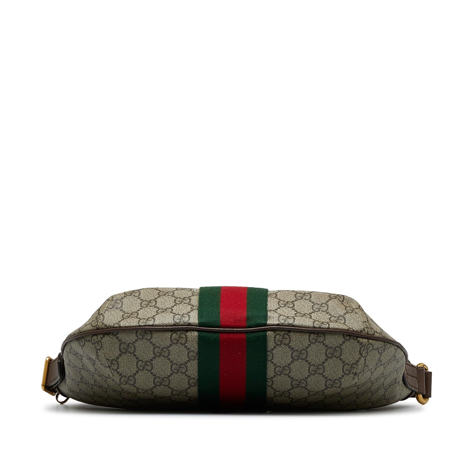 Gucci GG Supreme Web Ophidia Half Moon Crossbody (SHG-fSV2pz)