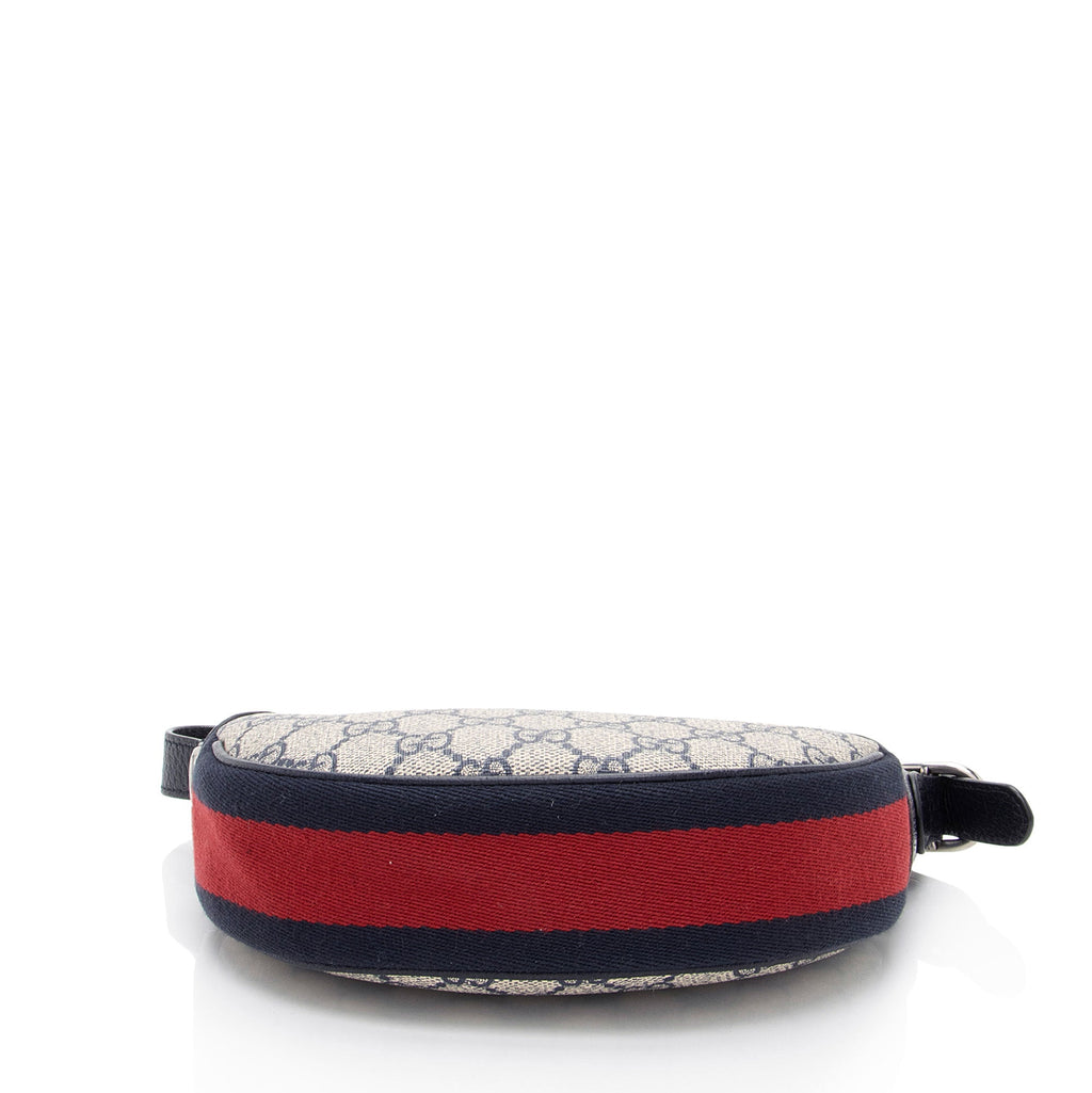 Gucci GG Supreme Web Ophidia Half Moon Mini Hobo