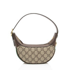 Gucci GG Supreme Web Ophidia Half Moon Mini Hobo