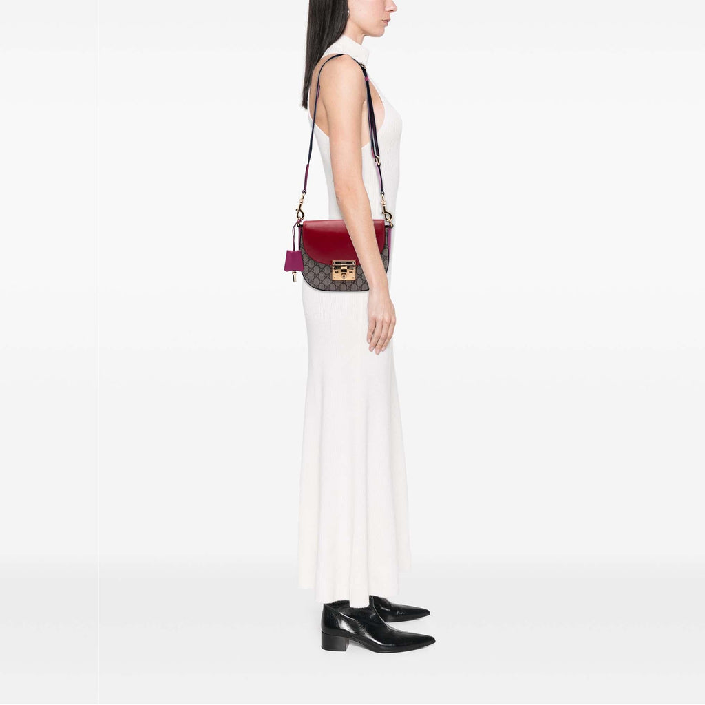 Gucci GG Supreme Web Padlock Crossbody