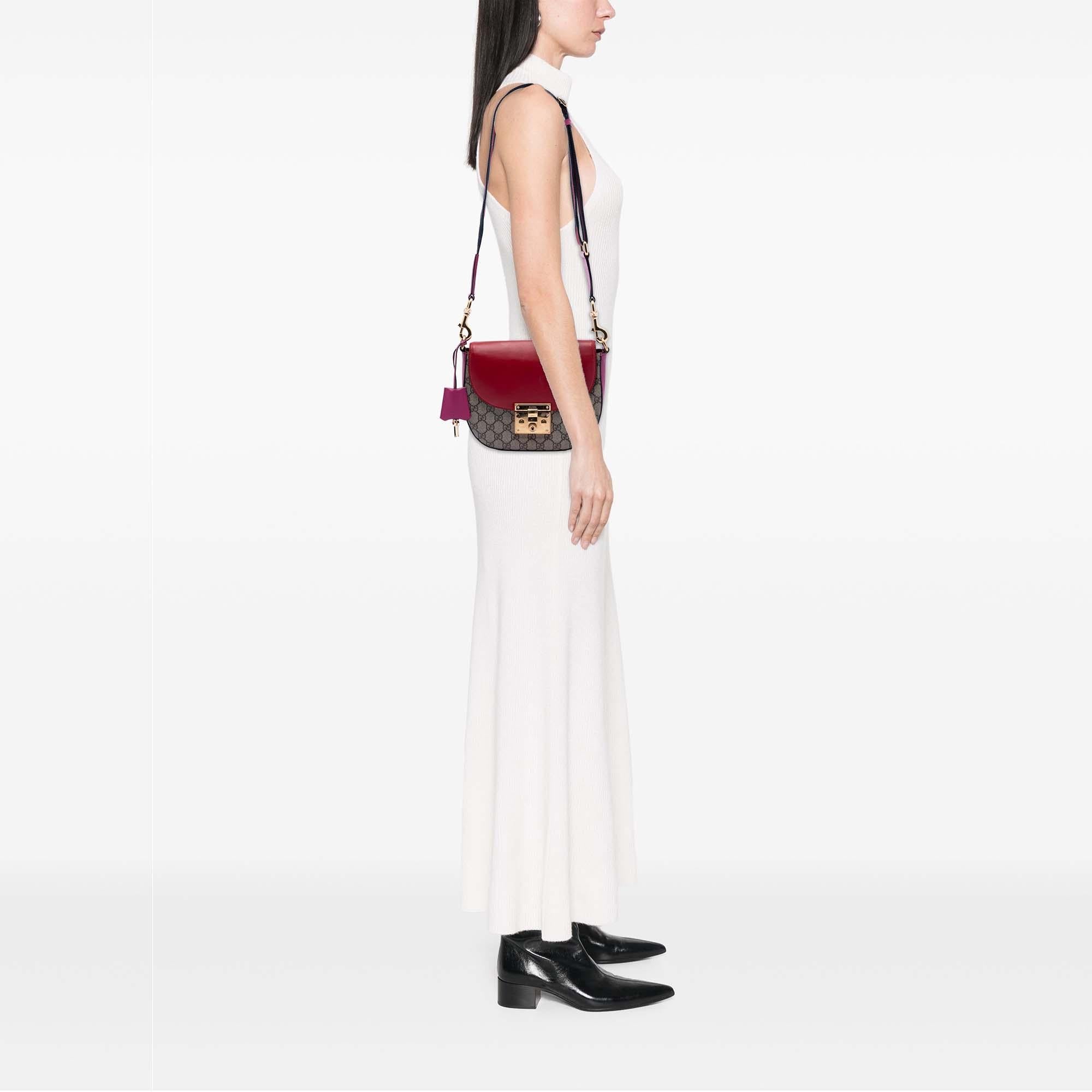 Gucci GG Supreme Web Padlock Crossbody