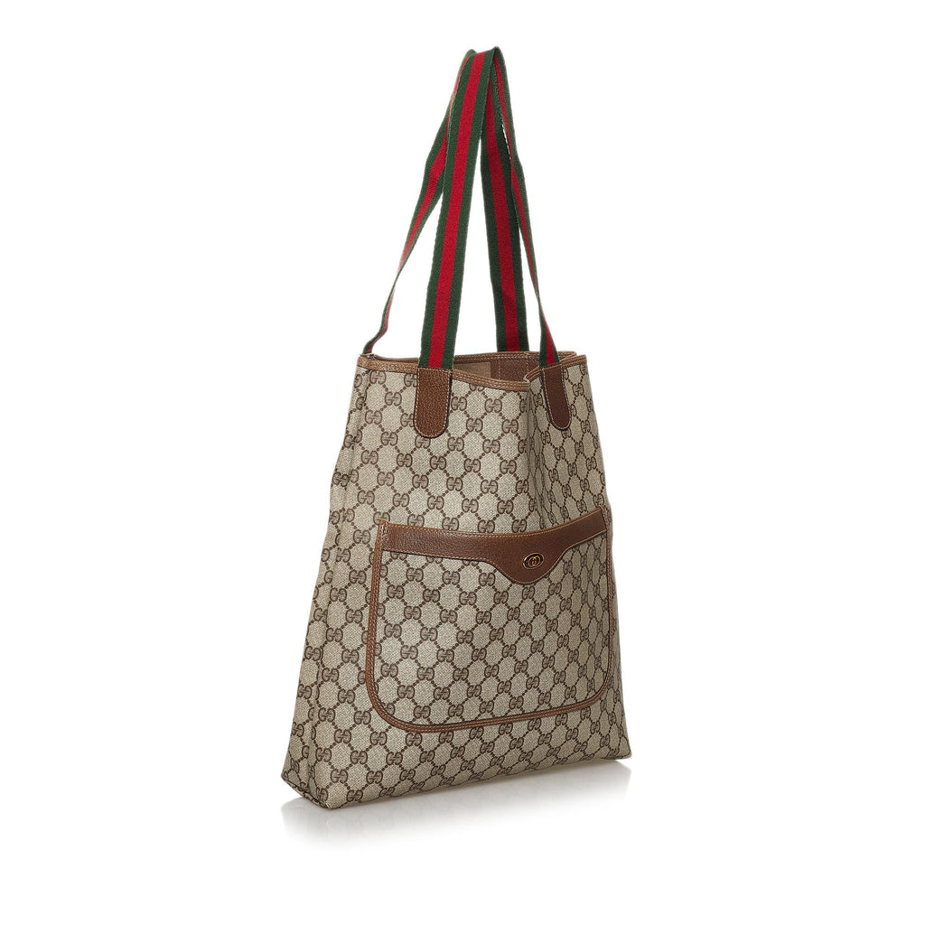 Gucci GG Supreme Web Tote Bag (SHG-29825)