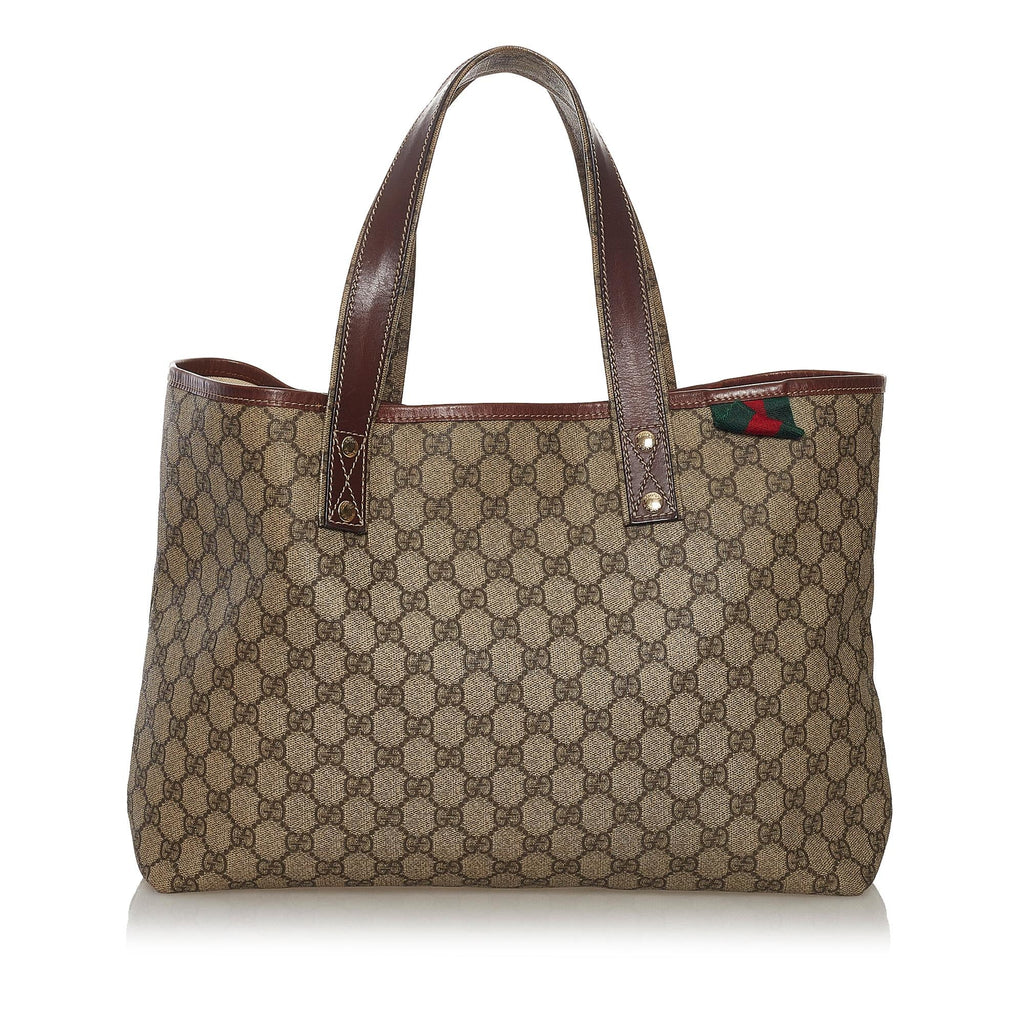Gucci GG Supreme Web Tote Bag (SHG-34082)