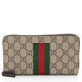 Gucci GG Supreme Web Zip Around Wallet