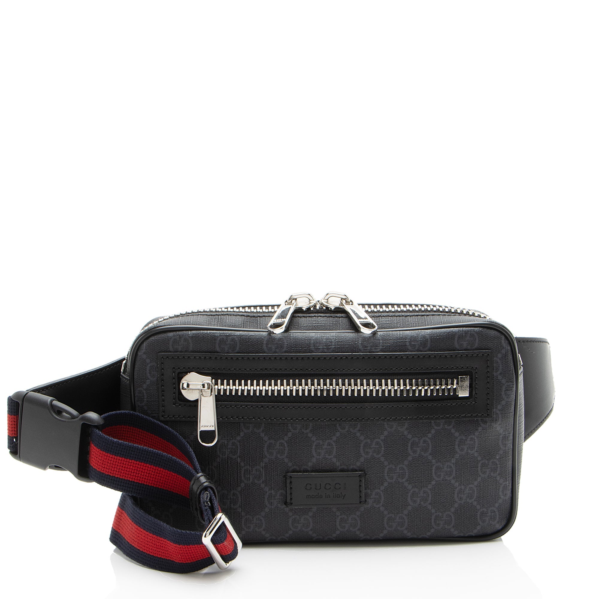 Gucci GG Supreme Web Zip Belt Bag