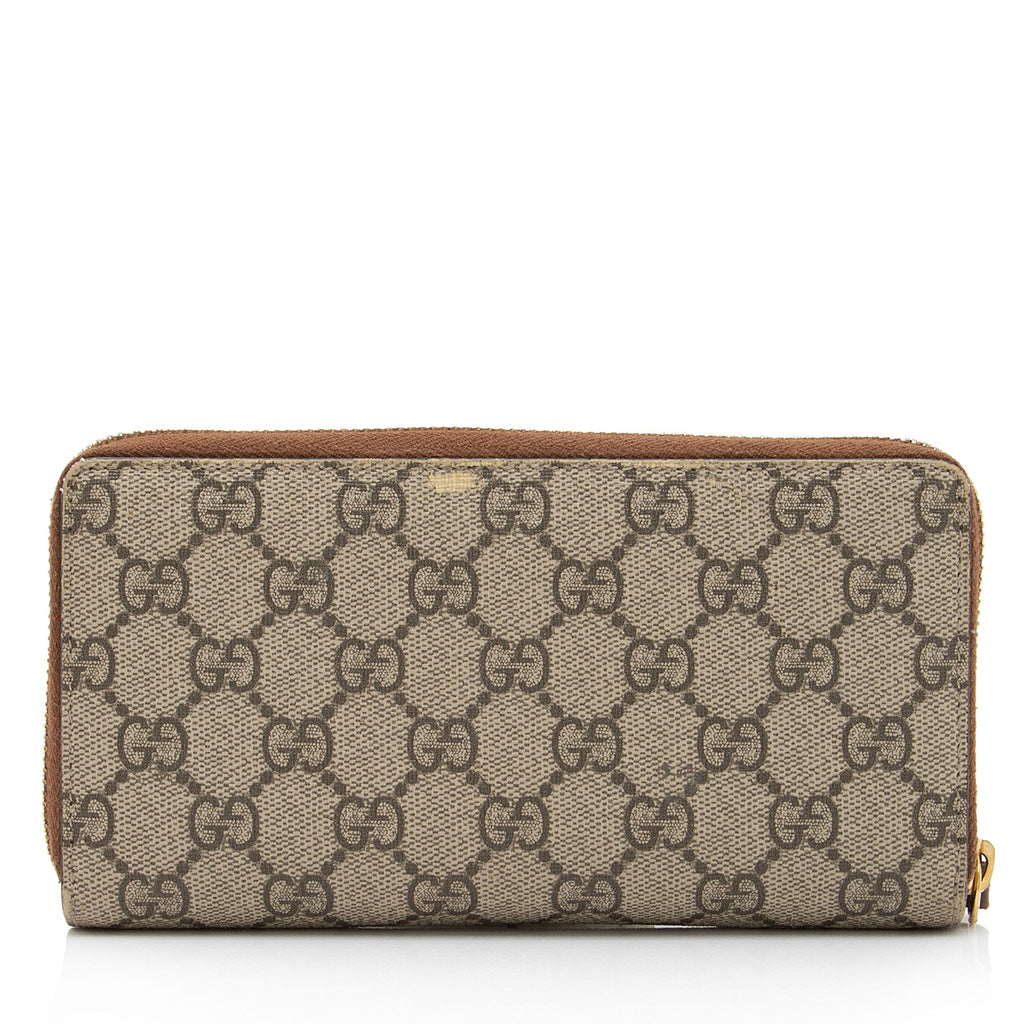Gucci GG Supreme Zip Around Wallet (SHF-CmRIAS)
