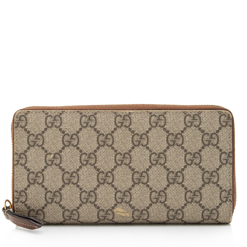 Gucci GG Supreme Zip Around Wallet (SHF-CmRIAS)