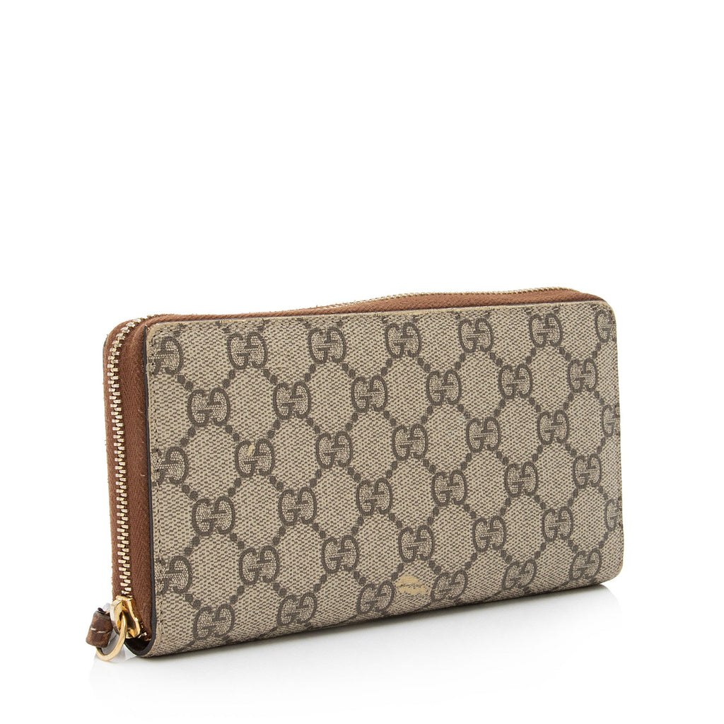 Gucci GG Supreme Zip Around Wallet (SHF-CmRIAS)