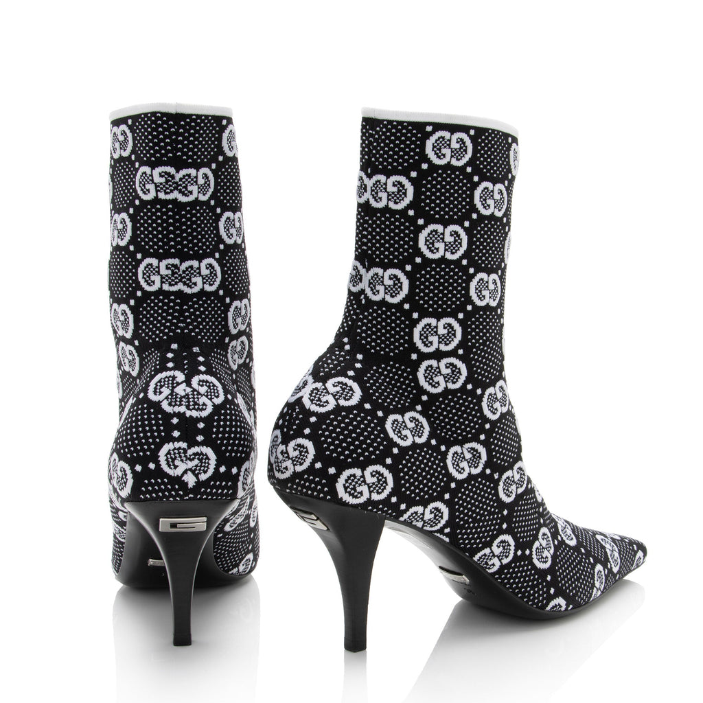 Gucci GG Technical Jersey Knit Ankle Boots - Size 8 / 38 (SHF-f3b3SB)