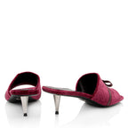 Gucci GG Velvet Bow Slide Sandals - Size 8.5 / 38.5 (SHF-EQf1eQ)