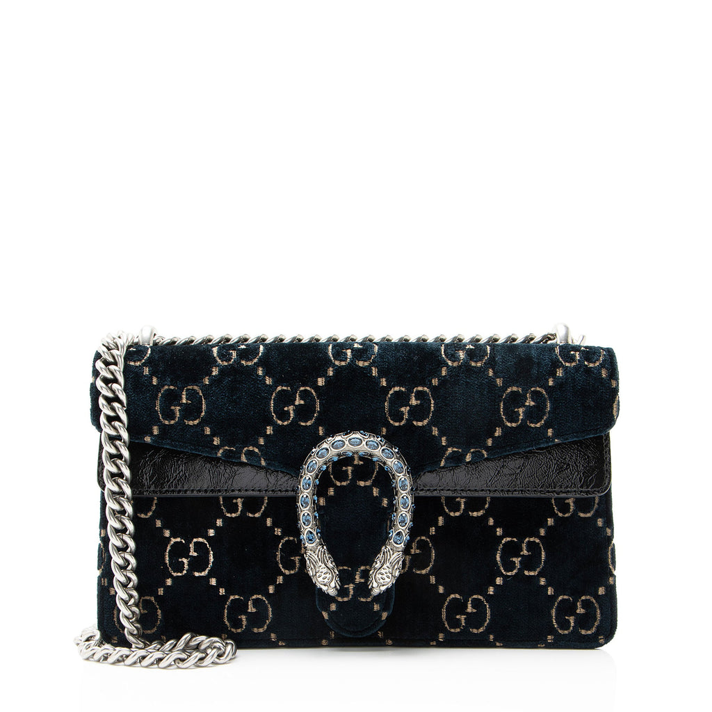 Gucci GG Velvet Crystal Dionysus Medium E/W Shoulder Bag