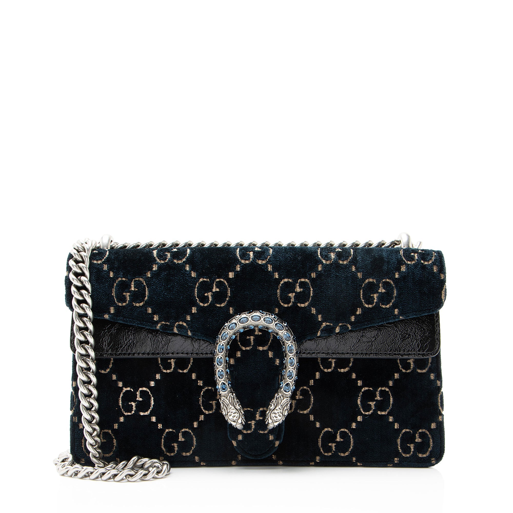Gucci GG Velvet Crystal Dionysus Medium E/W Shoulder Bag