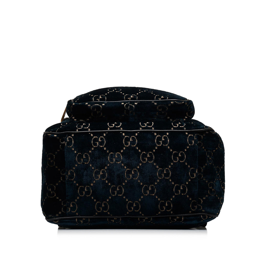 Gucci GG Velvet Double Buckle Backpack (SHG-ew8ThP)
