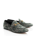 Gucci GG Velvet Horsebit Jordaan Loafers - Size 7.5 / 37.5 (SHF-CwVrAN)