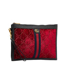 Gucci GG Velvet Ophidia Clutch Bag (SHG-0Q4r1S)