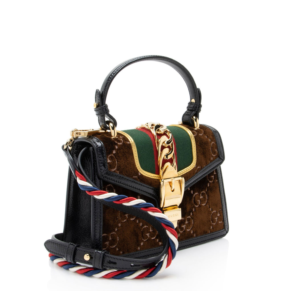 Gucci GG Velvet Sylvie Mini Top Handle