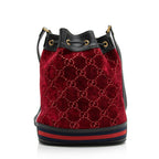 Gucci GG Velvet Web Bucket Bag (SHF-23776)