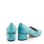 Gucci GG Velvet Web Chain Sylvie Loafers - Size 9 / 39 (SHF-UGunUB)