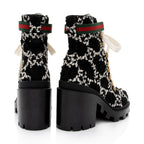 Gucci GG Wool Combat Boots - Size 7 / 37 (SHF-QorvyW)