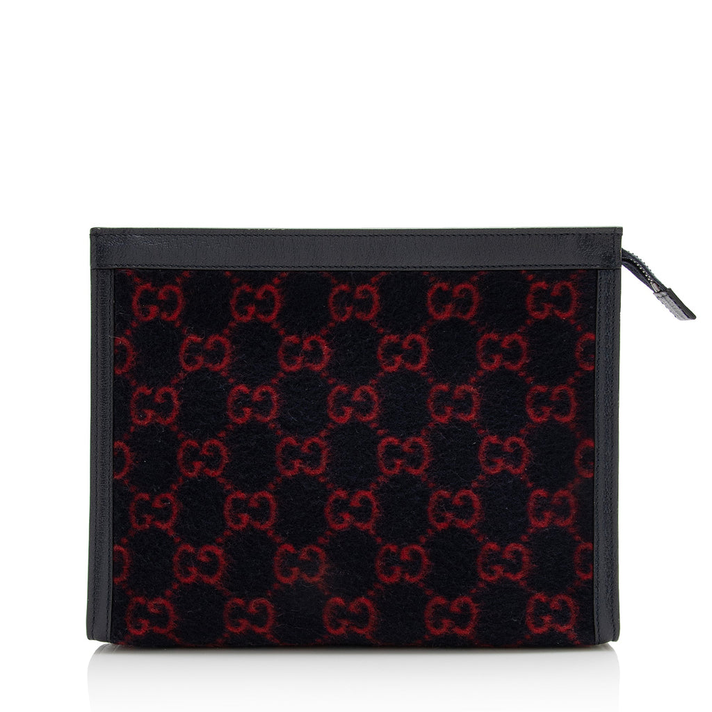 Gucci GG Wool Zip Pouch (SHF-22717)