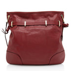 Gucci Glazed Calfskin Horsebit 1955 Morsetto Drawstring Shoulder Bag (SHF-IUzaIn)