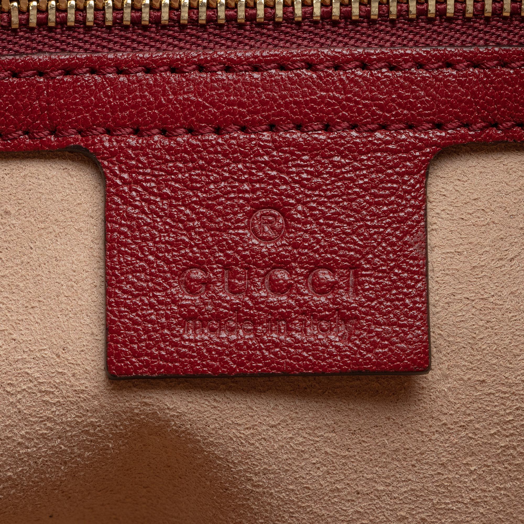 Gucci Glazed Calfskin Horsebit 1955 Morsetto Drawstring Shoulder Bag (SHF-IUzaIn)