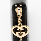 Gucci Glazed Leather Zip Around Wallet