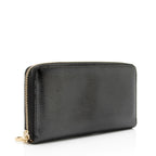 Gucci Glazed Leather Zip Around Wallet