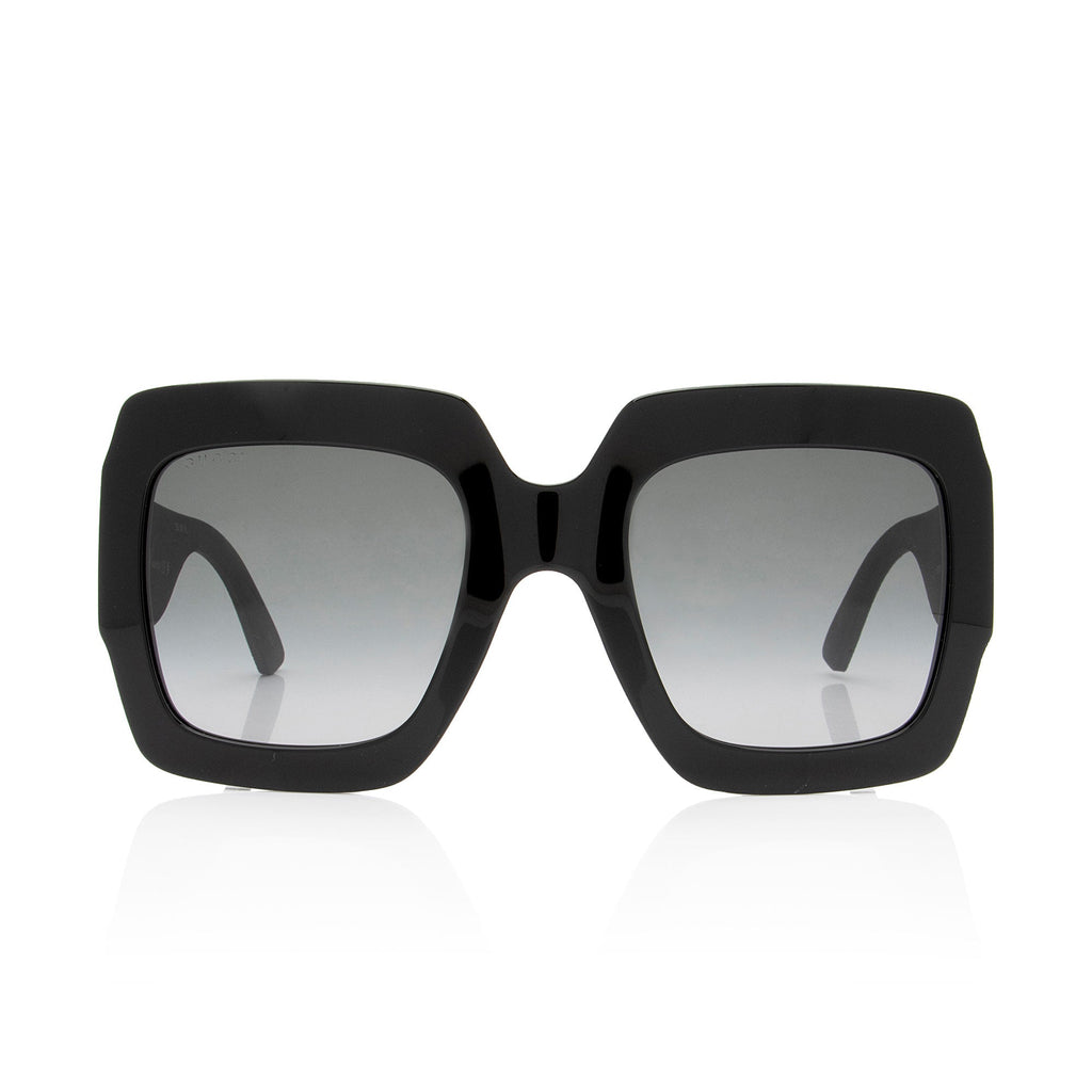 Gucci Glitter Interlocking G Square Sunglasses (SHF-kFSMXd)