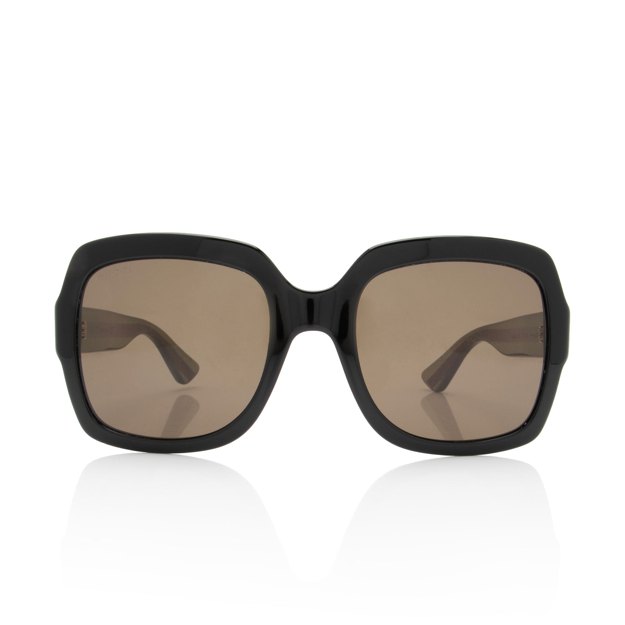Gucci Glitter Web Interlocking G Square Sunglasses