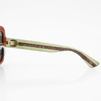 Gucci Glitter Web Interlocking G Square Sunglasses