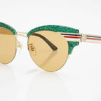 Gucci Glitter Web Sylvie Interlocking G Cateye Sunglasses