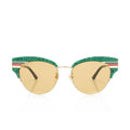 Gucci Glitter Web Sylvie Interlocking G Cateye Sunglasses
