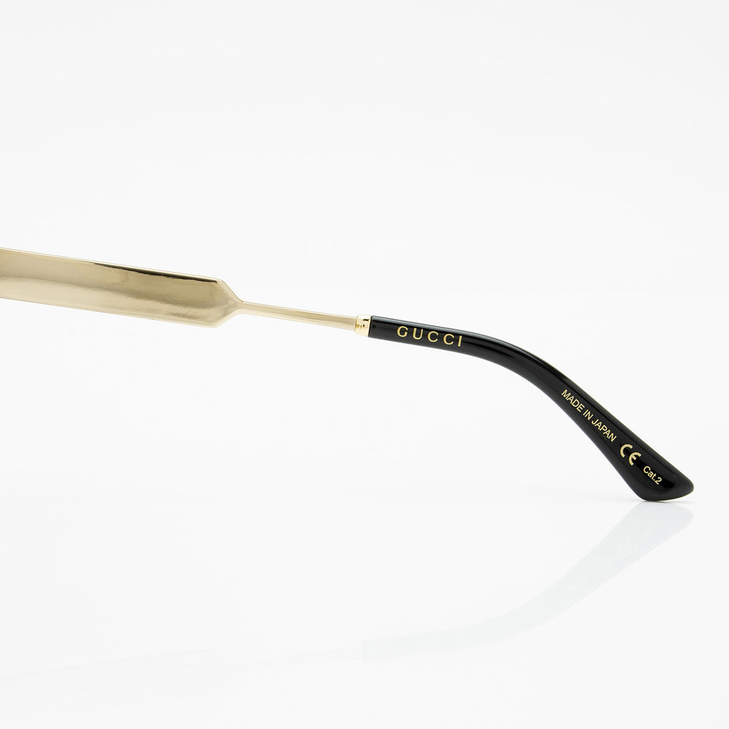 Gucci Glitter Web Sylvie Interlocking G Cateye Sunglasses