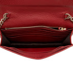 Gucci Grained Calfskin Interlocking G Chain Wallet (SHF-a75ZPj)