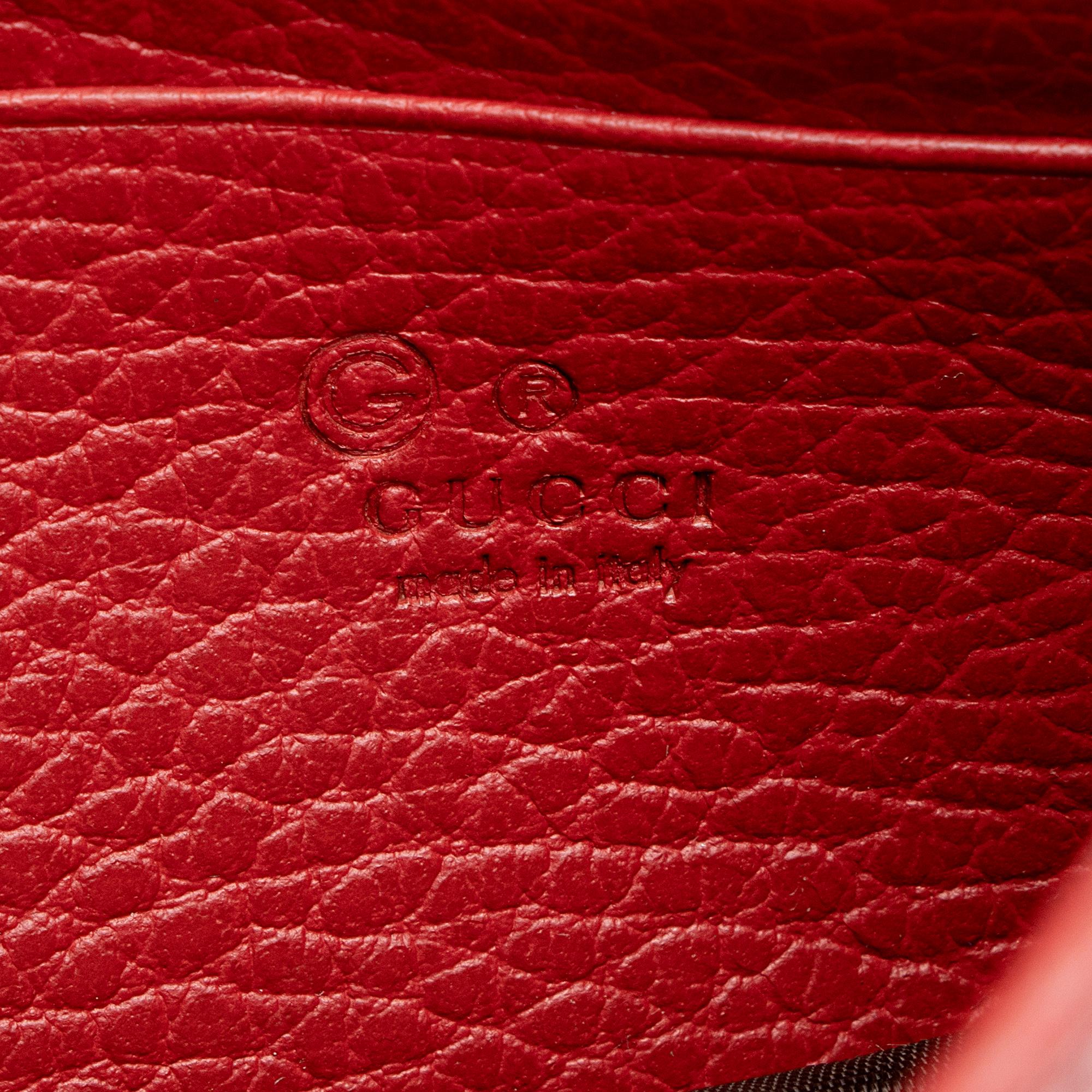 Gucci Grained Calfskin Interlocking G Chain Wallet (SHF-a75ZPj)